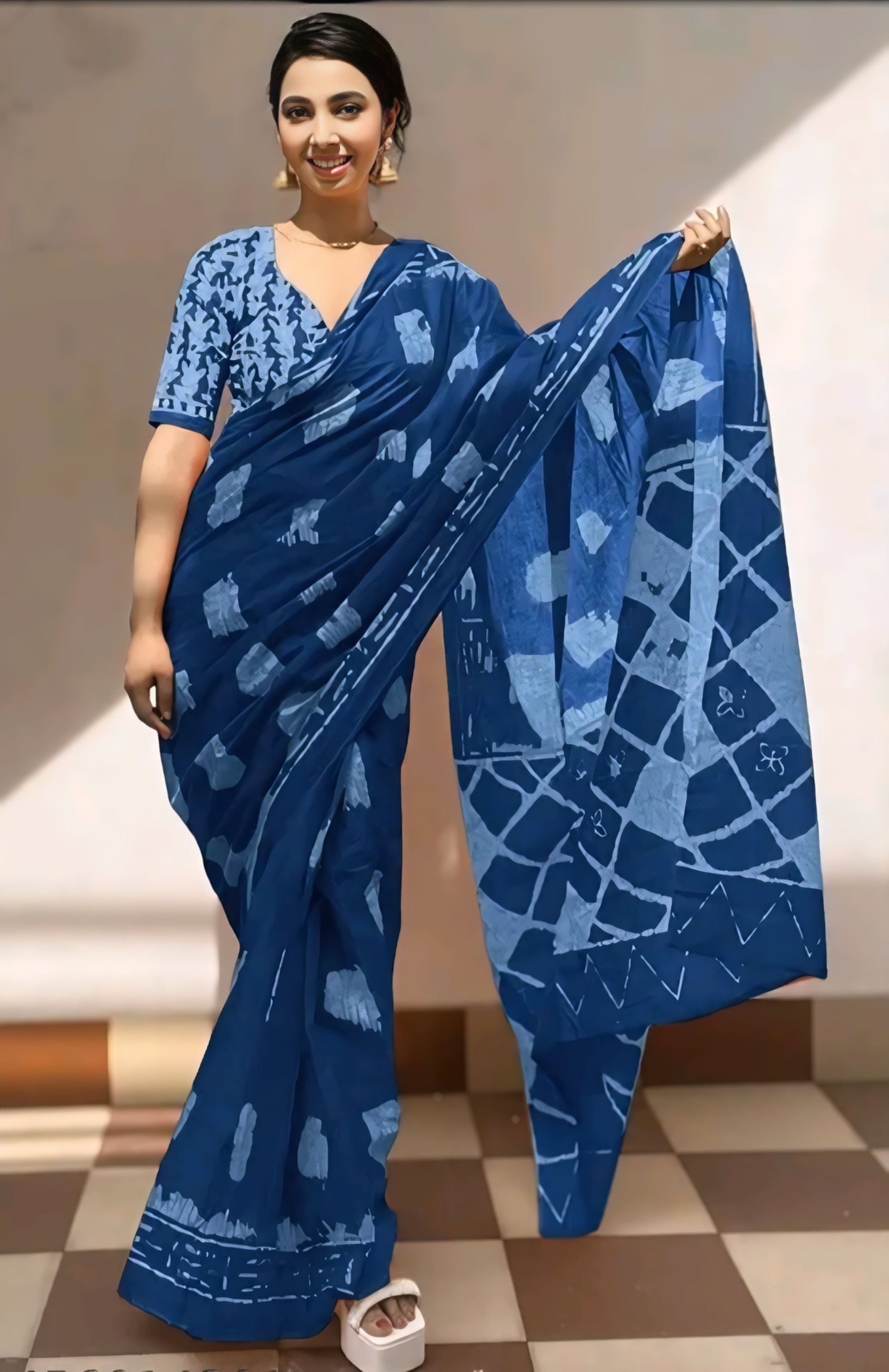 POCKET SAREE WITH READY TO WEAR PURE SOFT MUL MUL COTTON SILK SAREE
