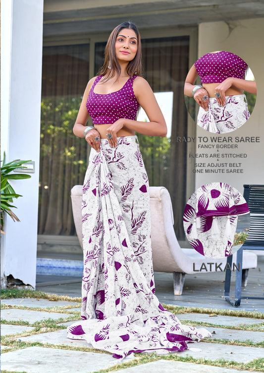 PURE COTTON FANCY BAGRU BLOCK PRINT SAREES WITH BLOUSE PICE