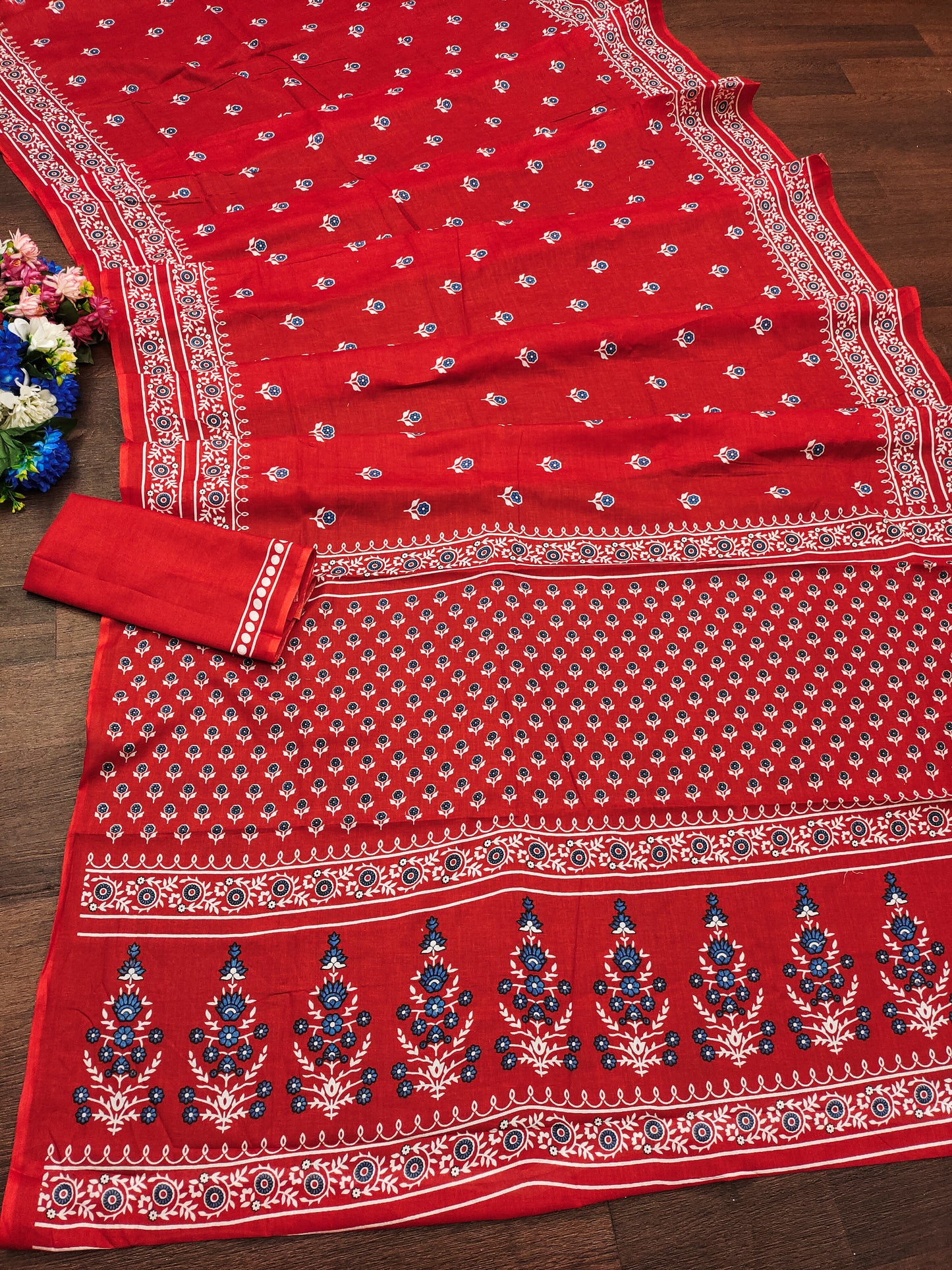PURE COTTON HAND BLOCK PRINT SAREE
