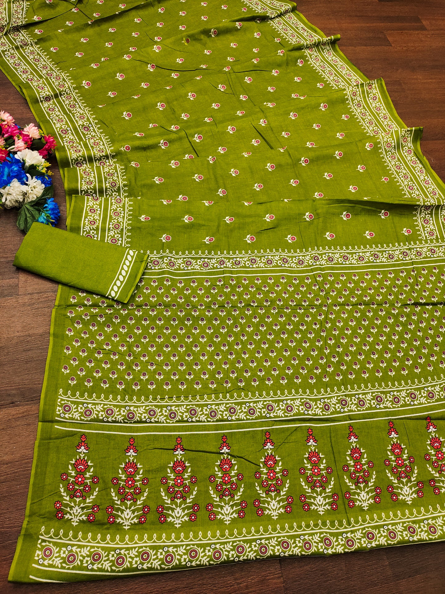 PURE COTTON HAND BLOCK PRINT SAREE