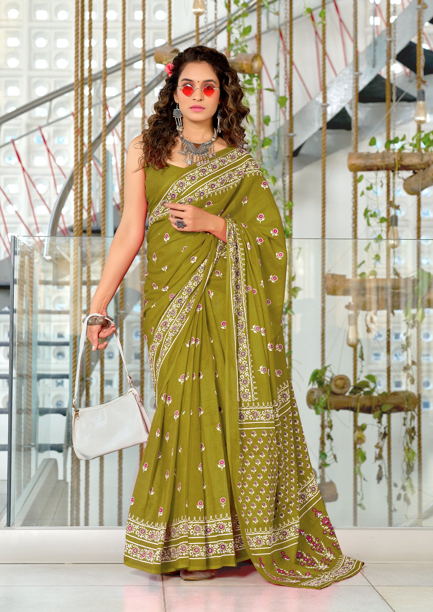 PURE COTTON HAND BLOCK PRINT SAREE