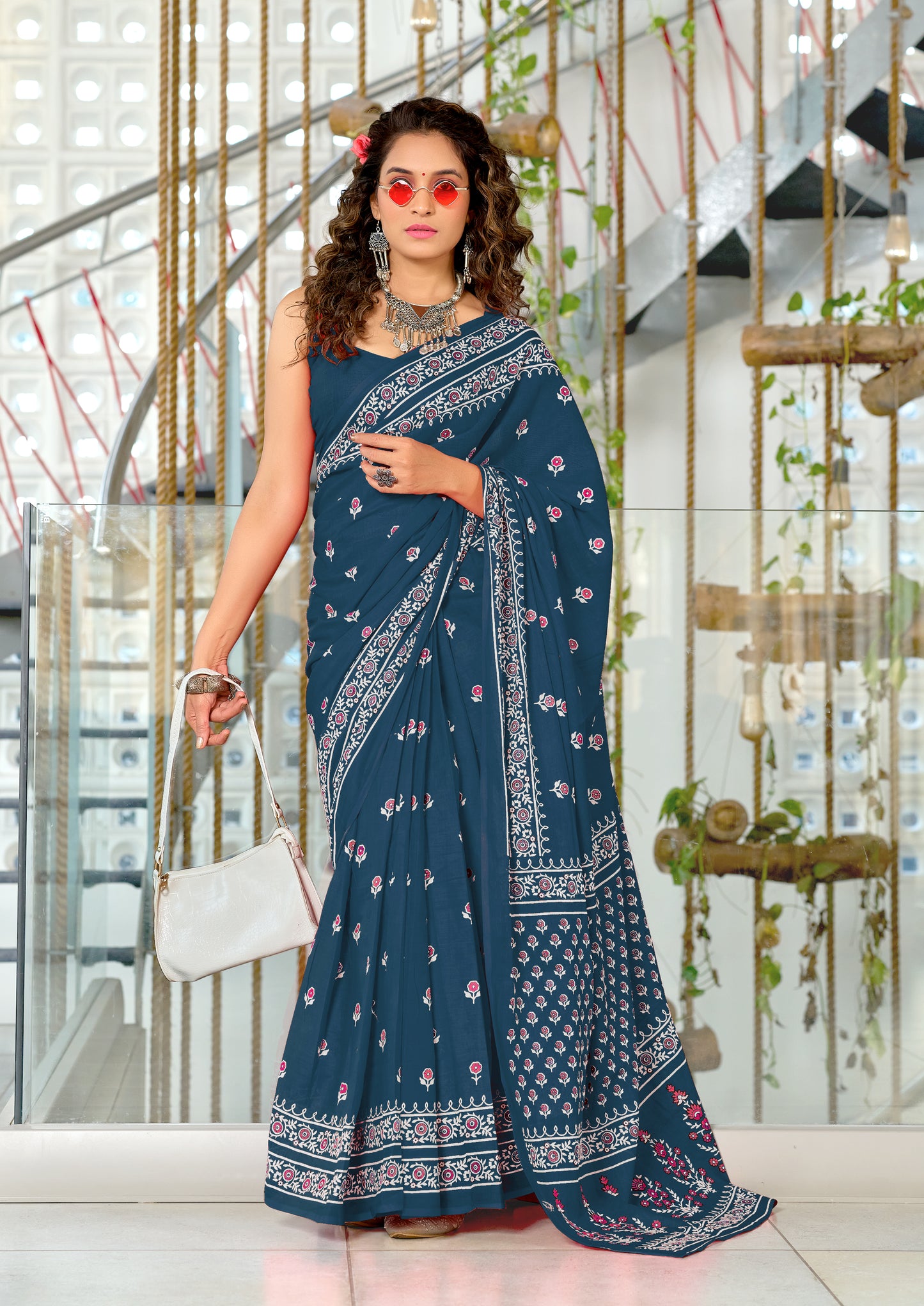 PURE COTTON HAND BLOCK PRINT SAREE
