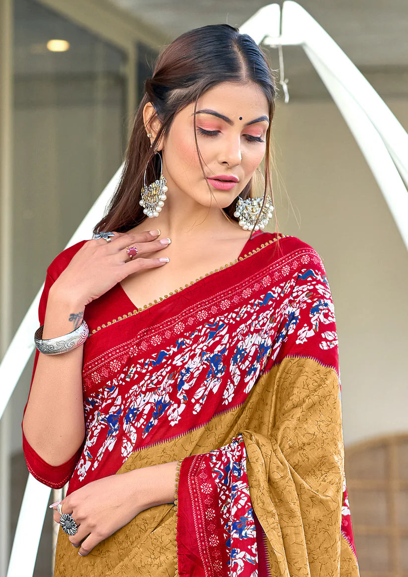 MULMUL IKKAT SOFT PURE COTTON SAREE