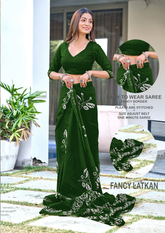 PURE COTTON FANCY BAGRU BLOCK PRINT SAREES