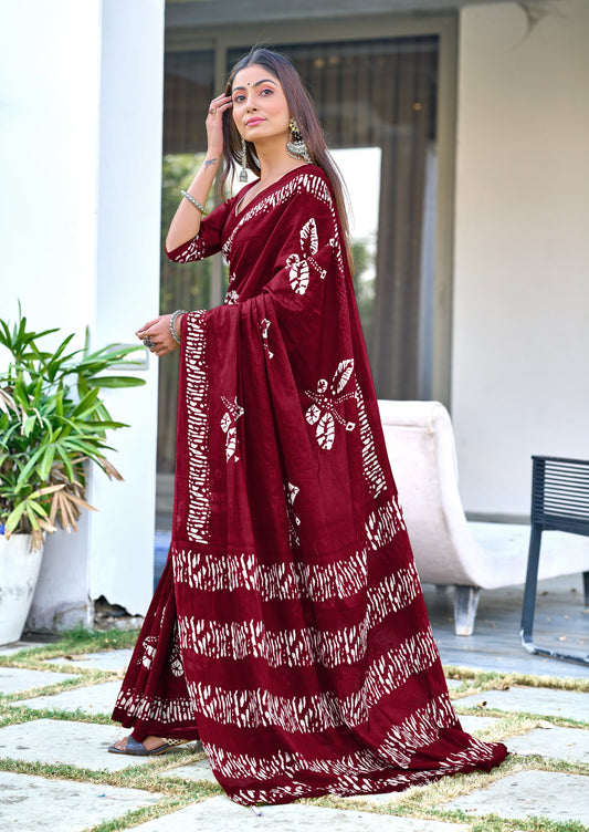 PURE COTTON FANCY BAGRU BLOCK PRINT SAREES
