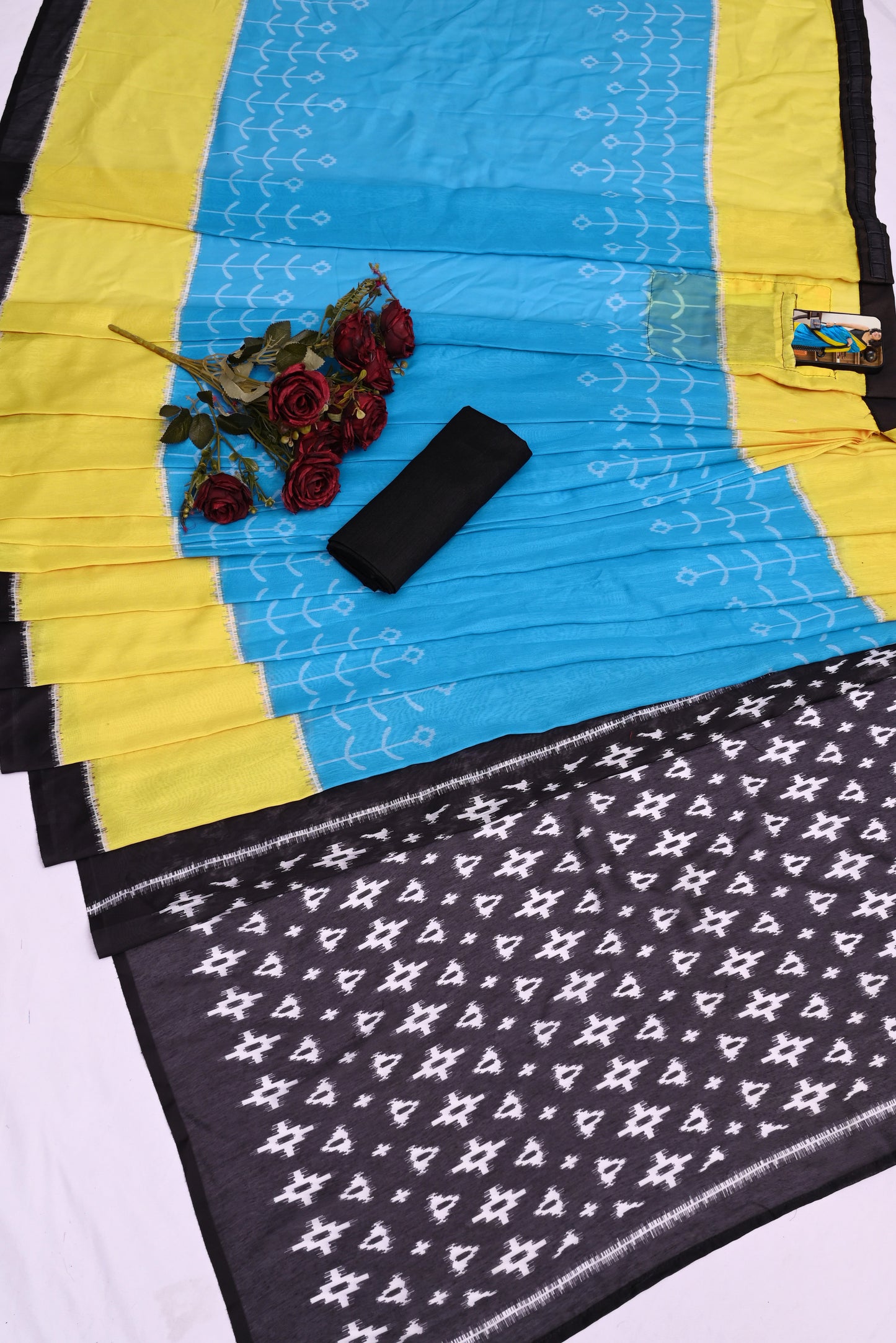 POCKET SAREE WITH READY TO WEAR PURE SOFT MUL MUL COTTON SILK SAREE