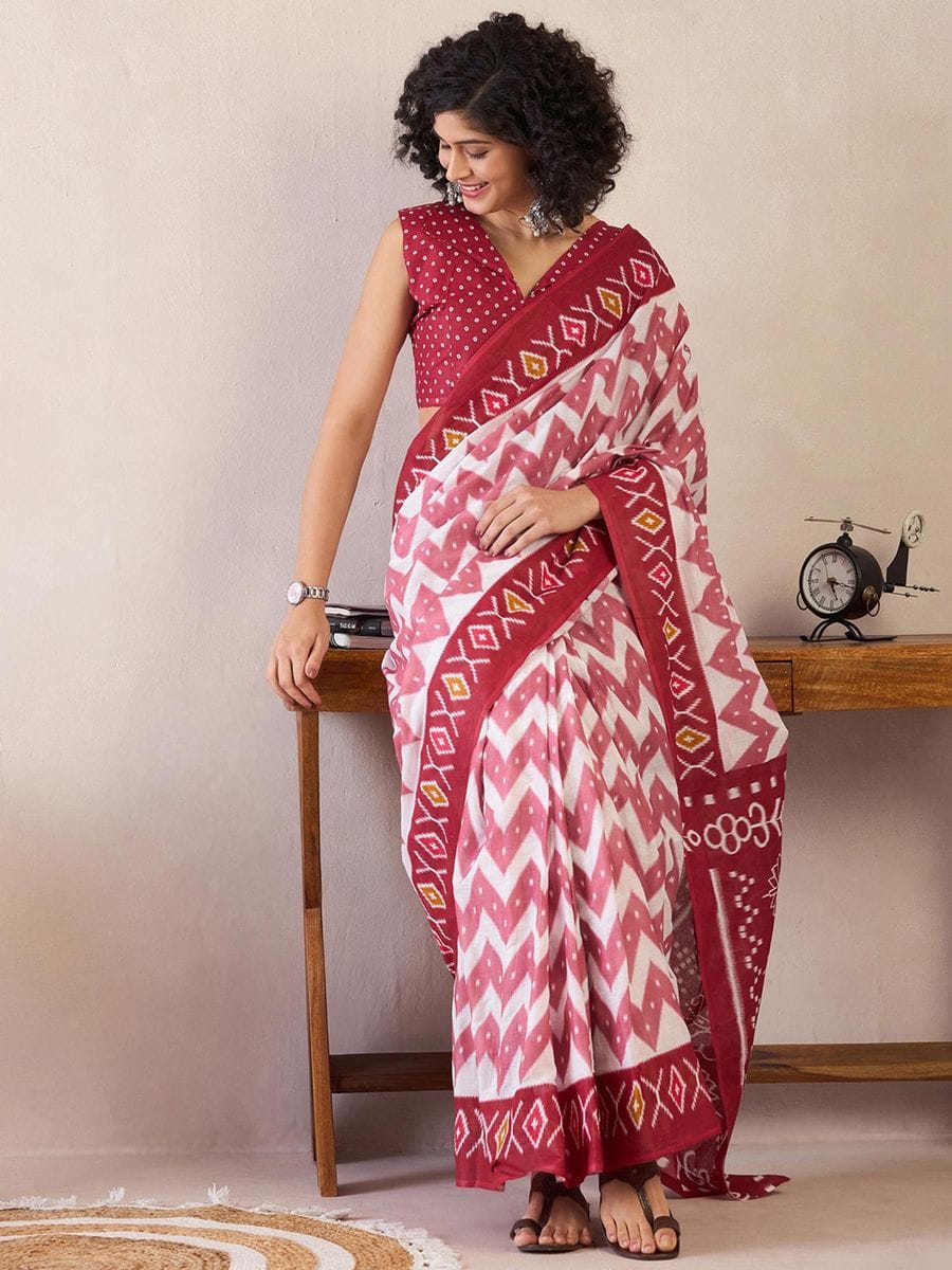 POCKET SAREE WITH READY TO WEAR PURE SOFT MUL MUL COTTON SILK SAREE