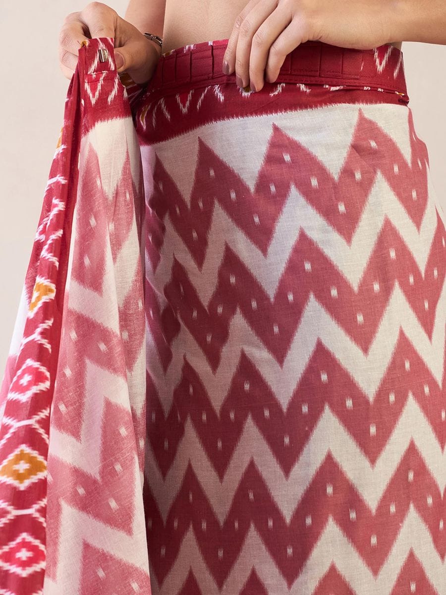 POCKET SAREE WITH READY TO WEAR PURE SOFT MUL MUL COTTON SILK SAREE