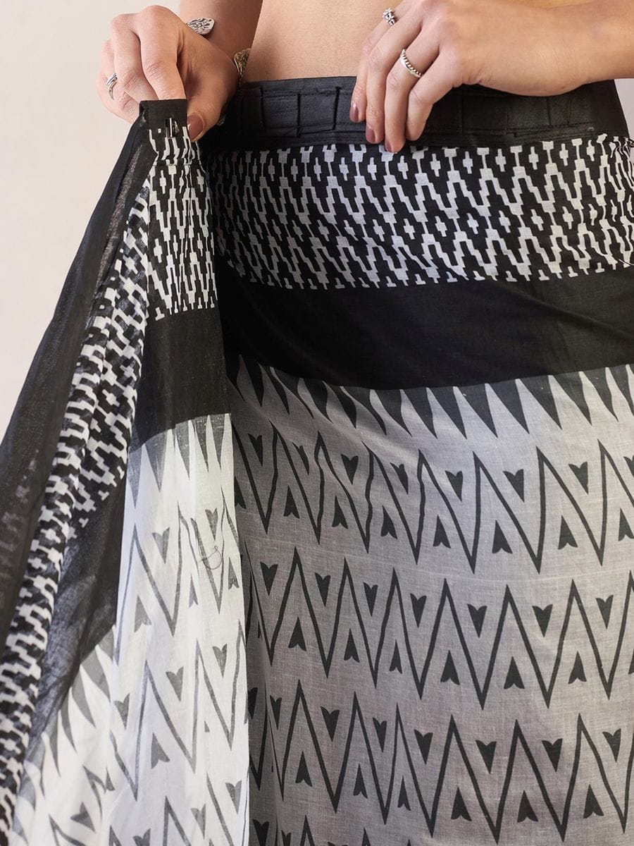 POCKET SAREE WITH READY TO WEAR PURE SOFT MUL MUL COTTON SILK SAREE