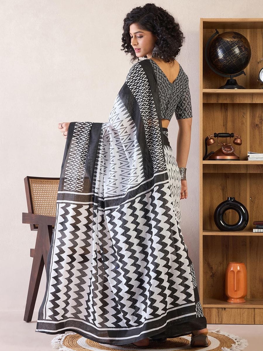 POCKET SAREE WITH READY TO WEAR PURE SOFT MUL MUL COTTON SILK SAREE