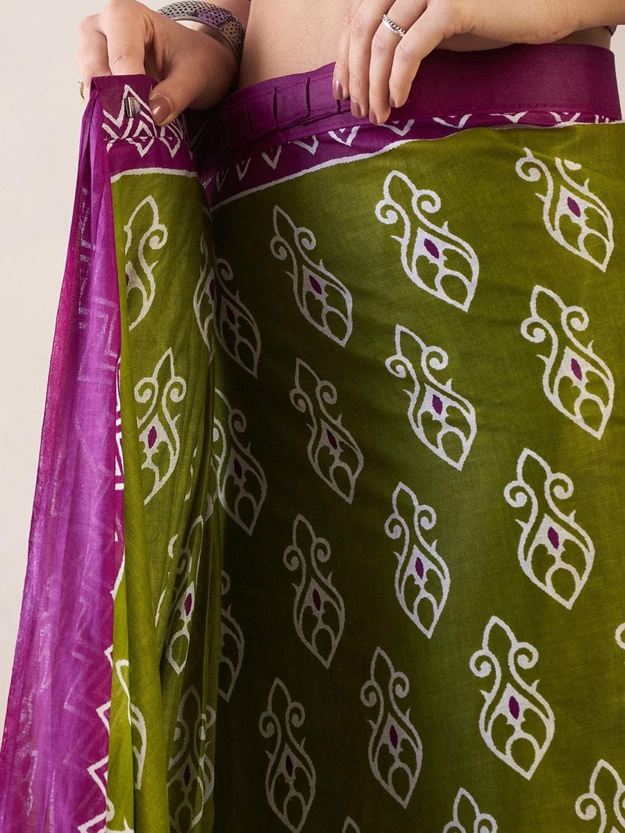 POCKET SAREE WITH READY TO WEAR PURE SOFT MUL MUL COTTON SILK SAREE