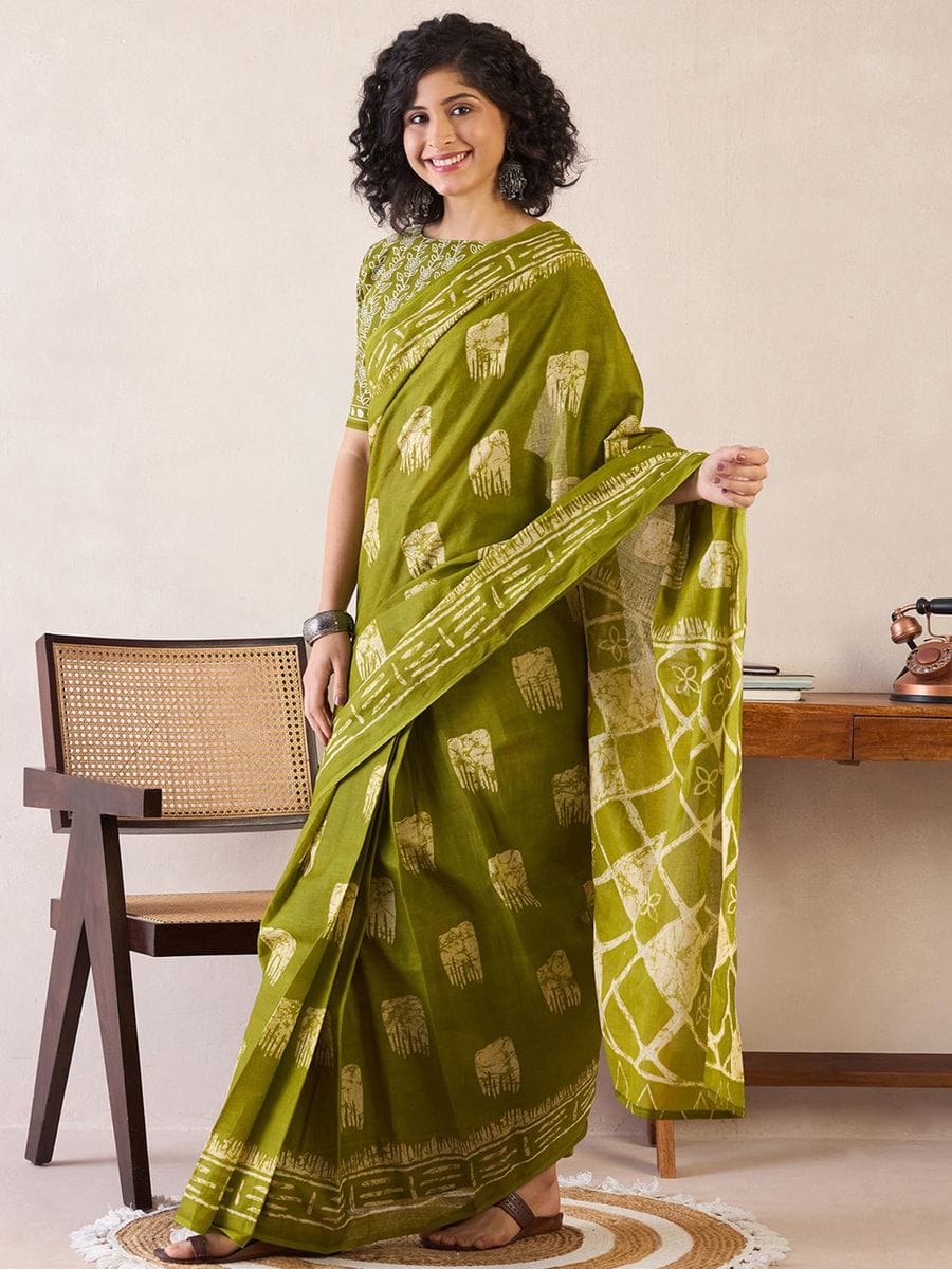 POCKET SAREE WITH READY TO WEAR PURE SOFT MUL MUL COTTON SILK SAREE