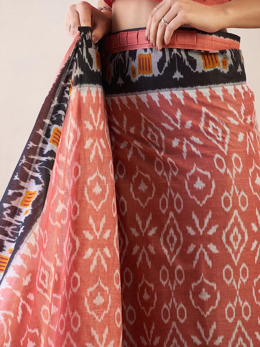 POCKET SAREE WITH READY TO WEAR PURE SOFT MUL MUL COTTON SILK SAREE