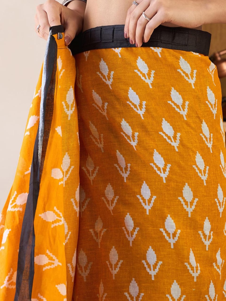 POCKET SAREE WITH READY TO WEAR PURE SOFT MUL MUL COTTON SILK SAREE