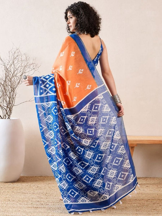 POCKET SAREE WITH READY TO WEAR PURE SOFT MUL MUL COTTON SILK SAREE