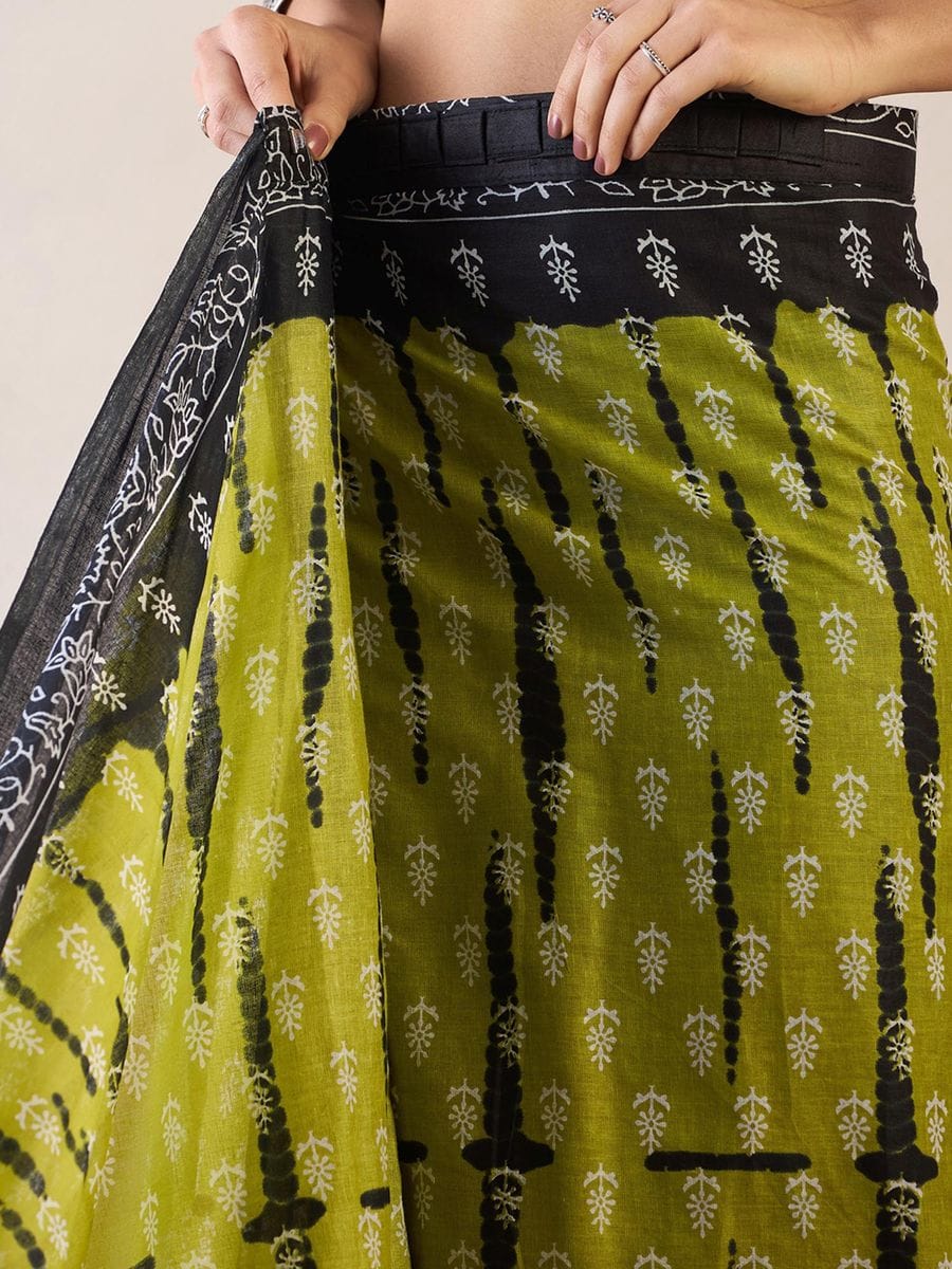 POCKET SAREE WITH READY TO WEAR PURE SOFT MUL MUL COTTON SILK SAREE