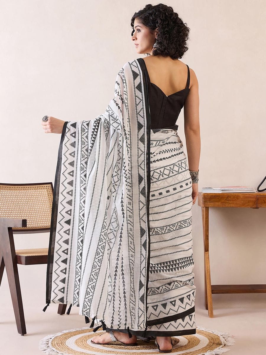 POCKET SAREE WITH READY TO WEAR PURE SOFT MUL MUL COTTON SILK SAREE