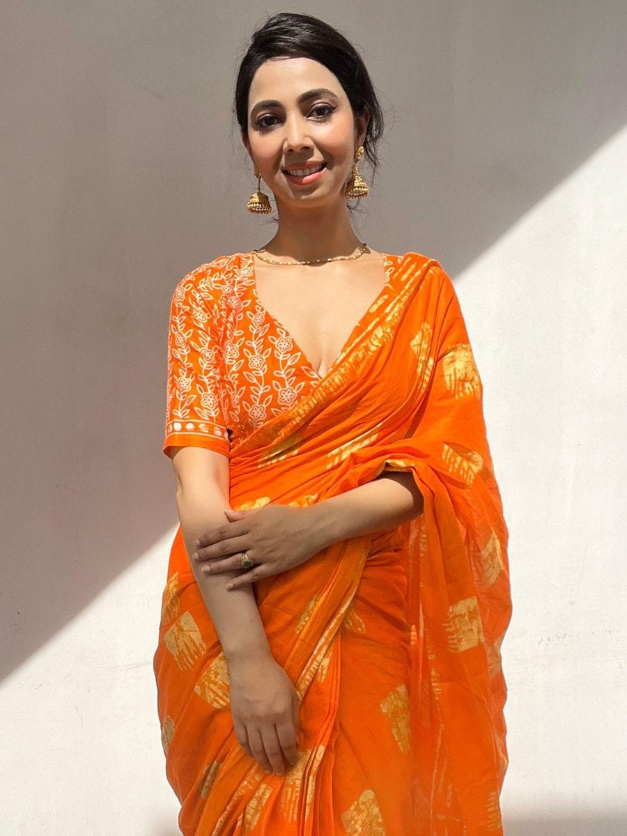 POCKET SAREE WITH READY TO WEAR PURE SOFT MUL MUL COTTON SILK SAREE