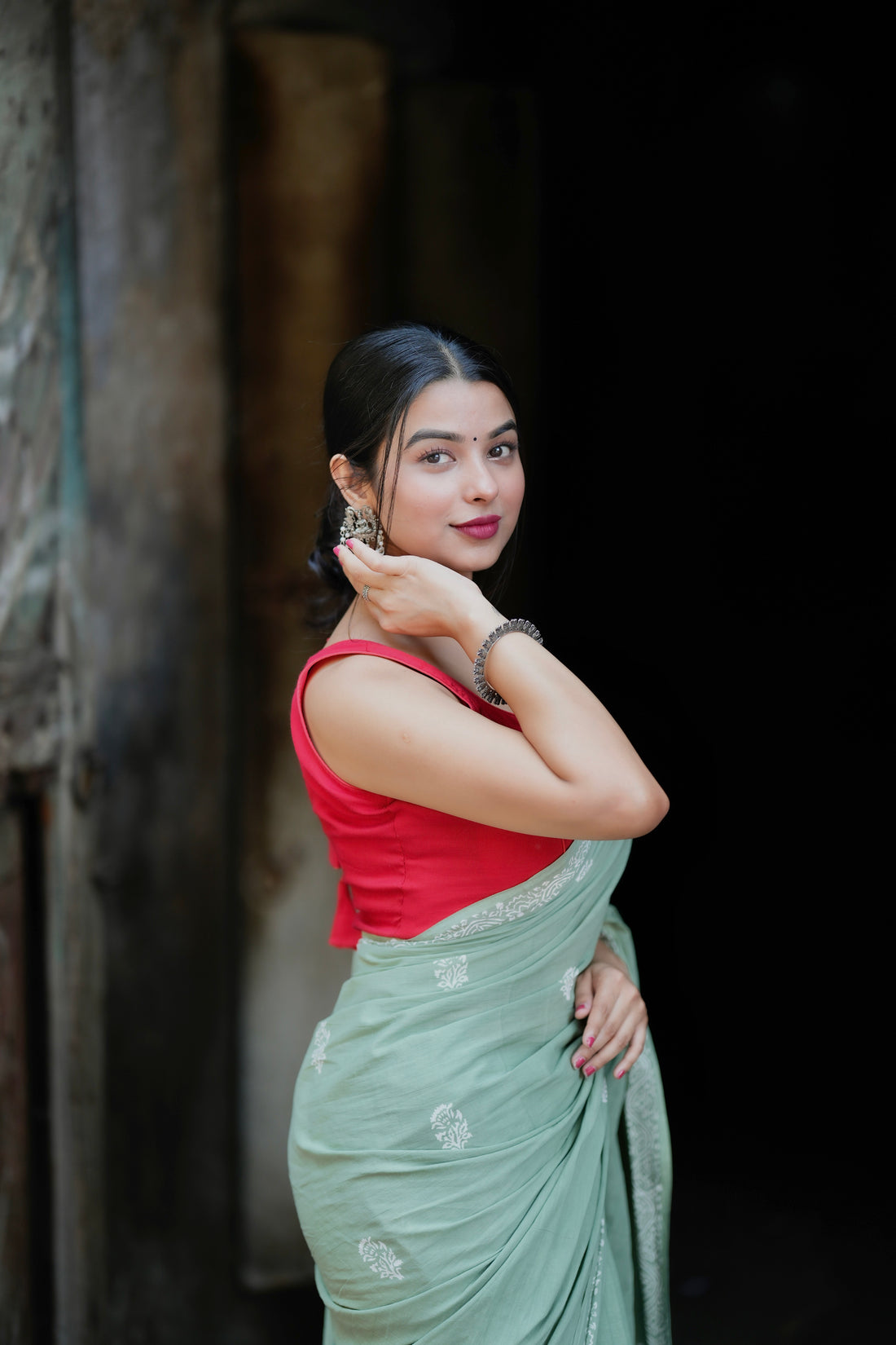 POCKET SAREE WITH READY TO WEAR PURE SOFT MUL MUL COTTON SILK SAREE