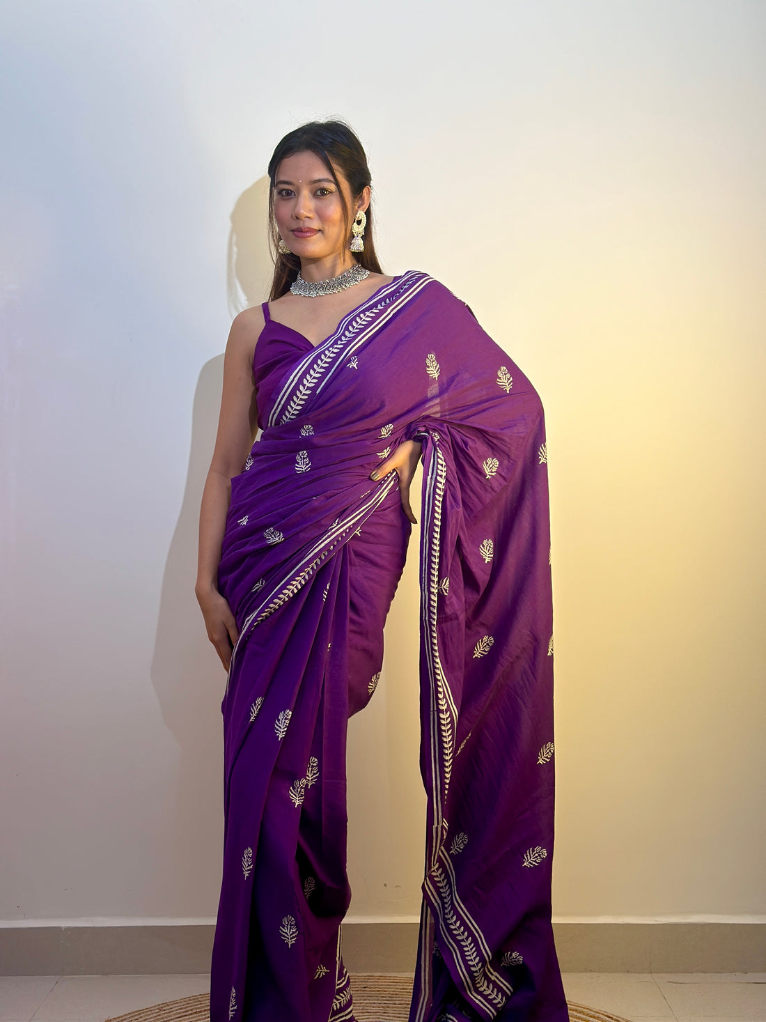 POCKET SAREE WITH READY TO WEAR PURE SOFT MUL MUL COTTON SILK SAREE