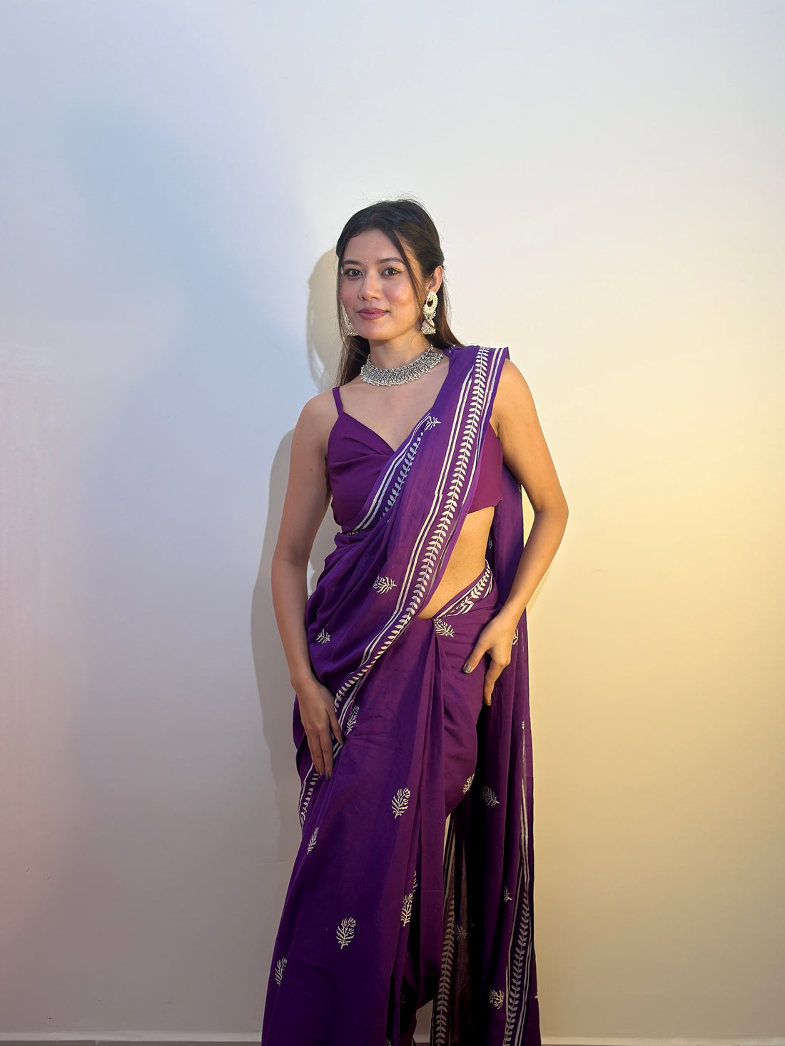 POCKET SAREE WITH READY TO WEAR PURE SOFT MUL MUL COTTON SILK SAREE