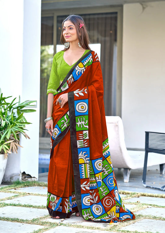 PURE COTTON FANCY BAGRU BLOCK PRINT SAREES