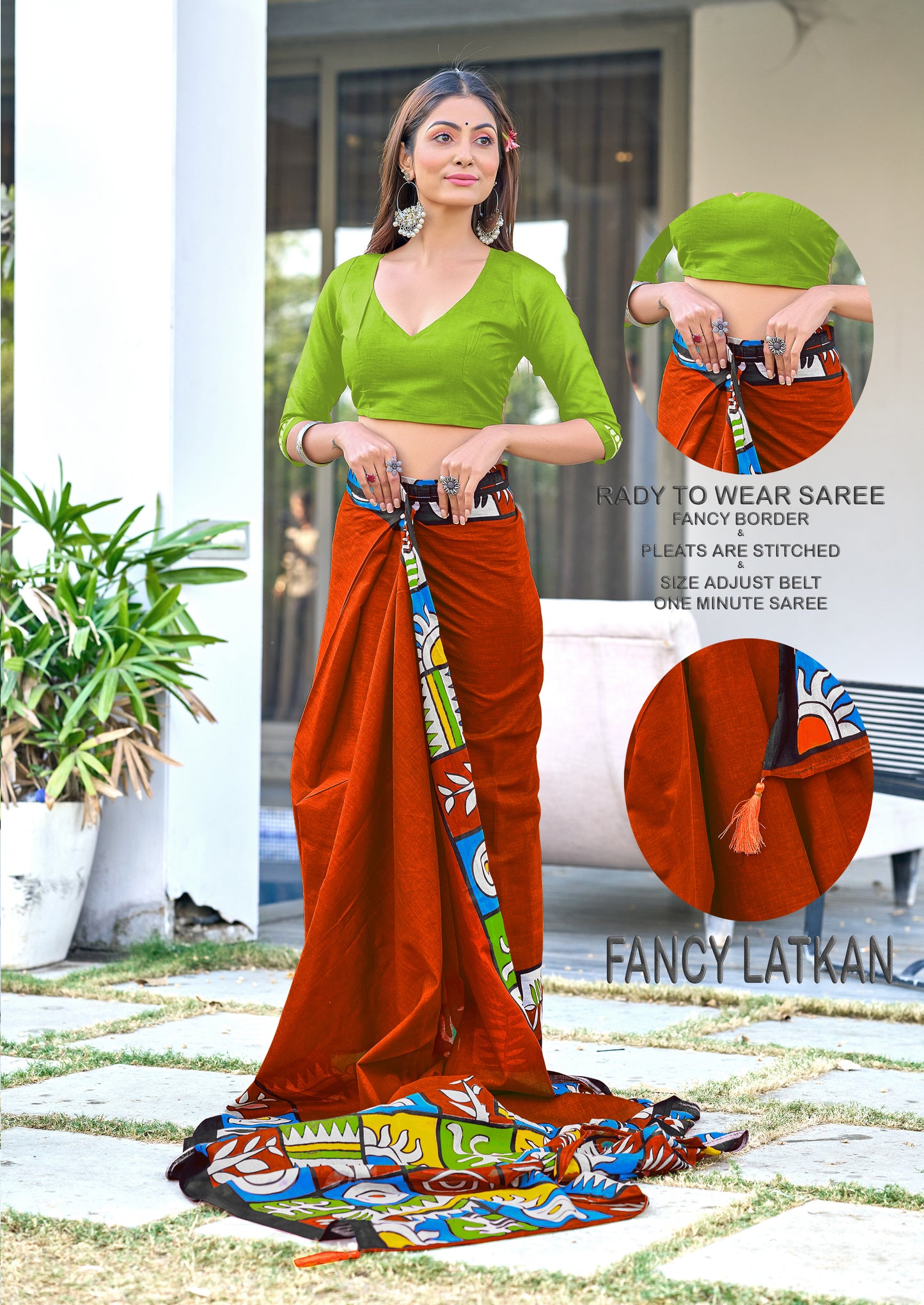 PURE COTTON FANCY BAGRU BLOCK PRINT SAREES