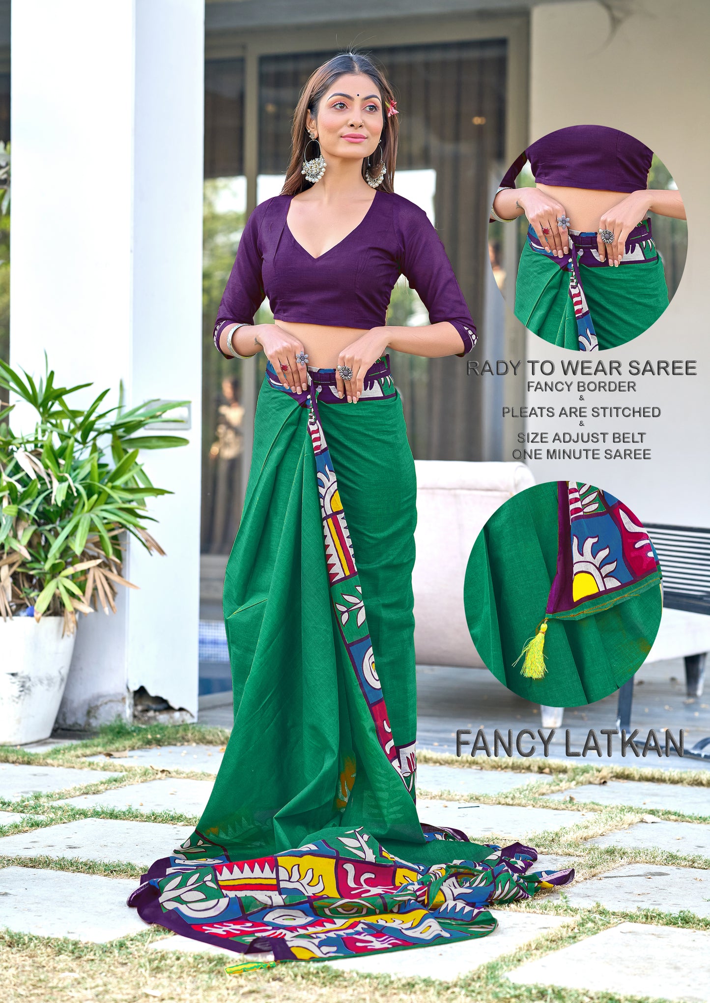 PURE COTTON FANCY BAGRU BLOCK PRINT SAREES