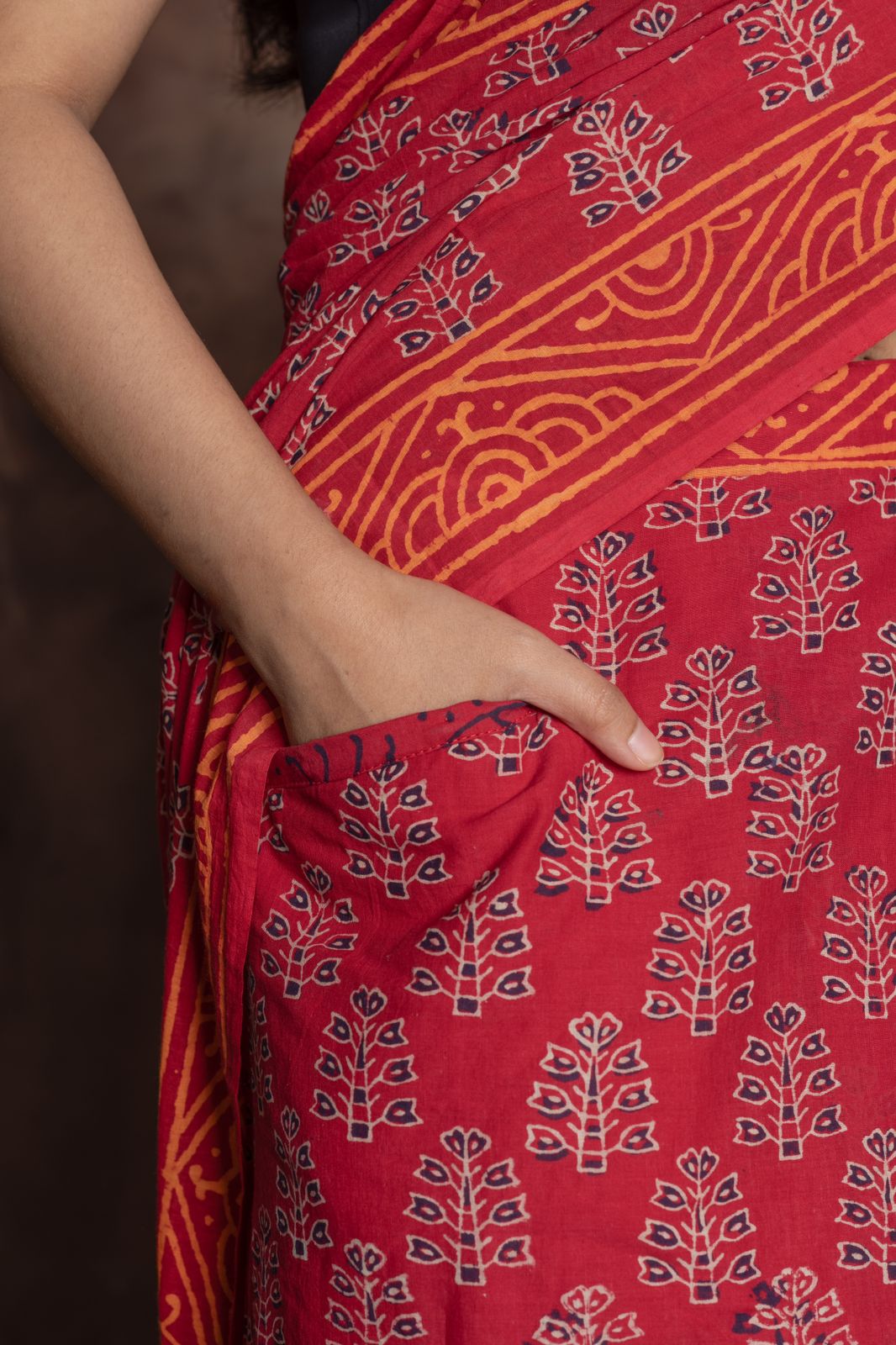 POCKET SAREE WITH READY TO WEAR PURE SOFT MUL MUL COTTON SILK SAREE
