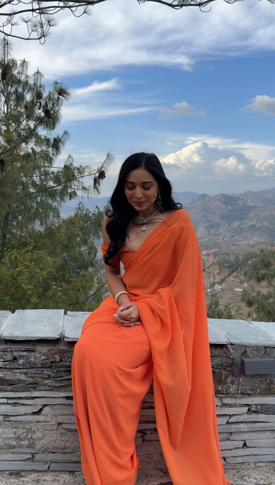 1-MIN READY TO WEAR SAREE IN SOFT GEORGETTE SILK WITH BLOUSE