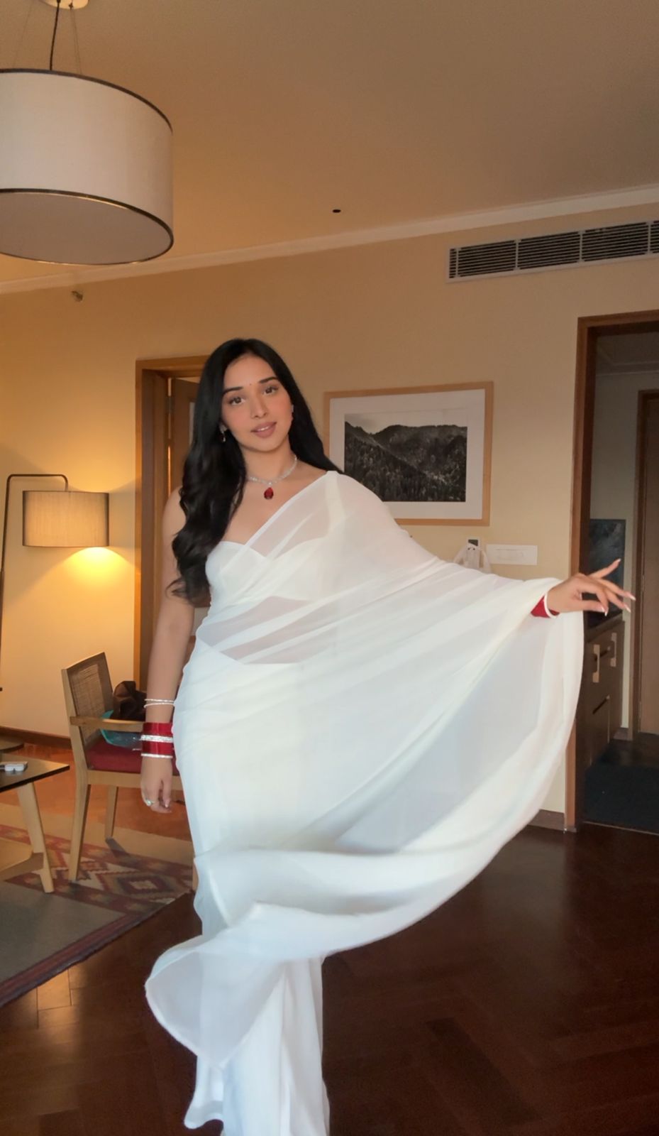 1-MIN READY TO WEAR SAREE IN SOFT GEORGETTE SILK WITH BLOUSE
