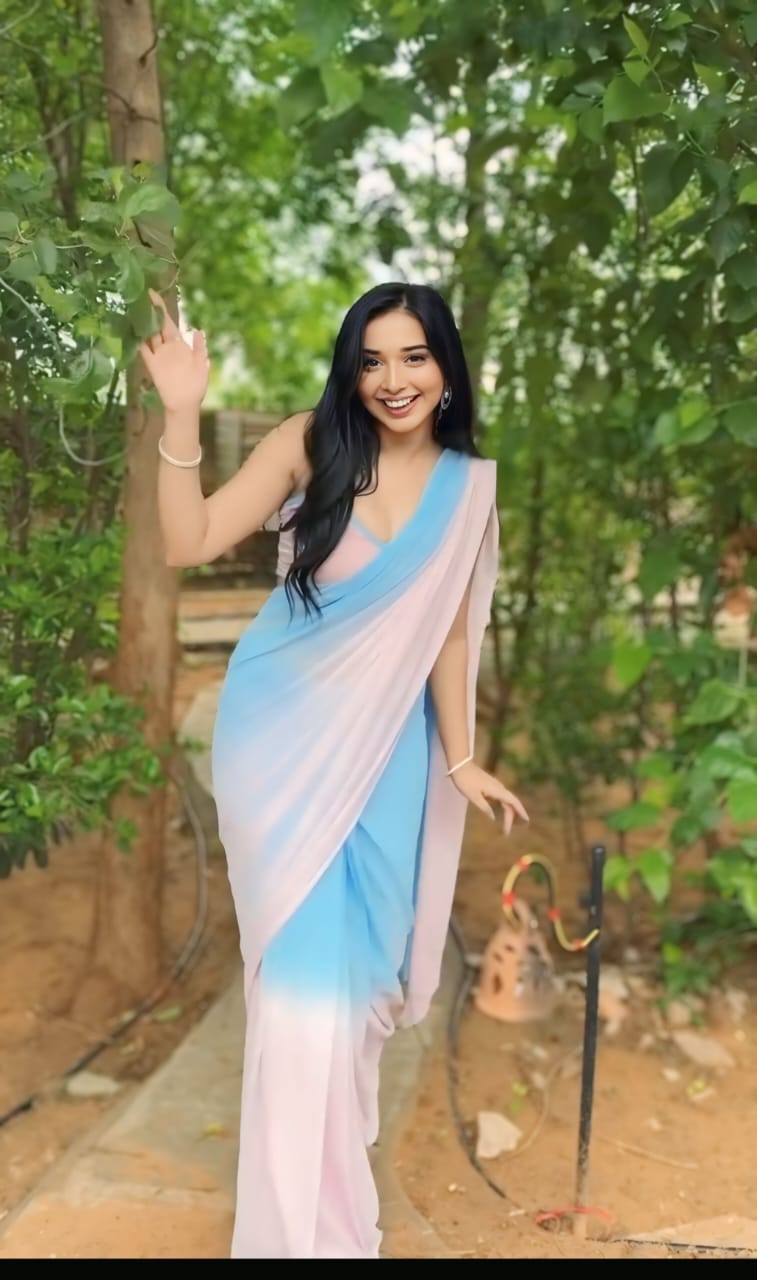 1 MIN READY TO WEAR SAREE IN IMPORTED GEORGETTE WITH BLOUSE