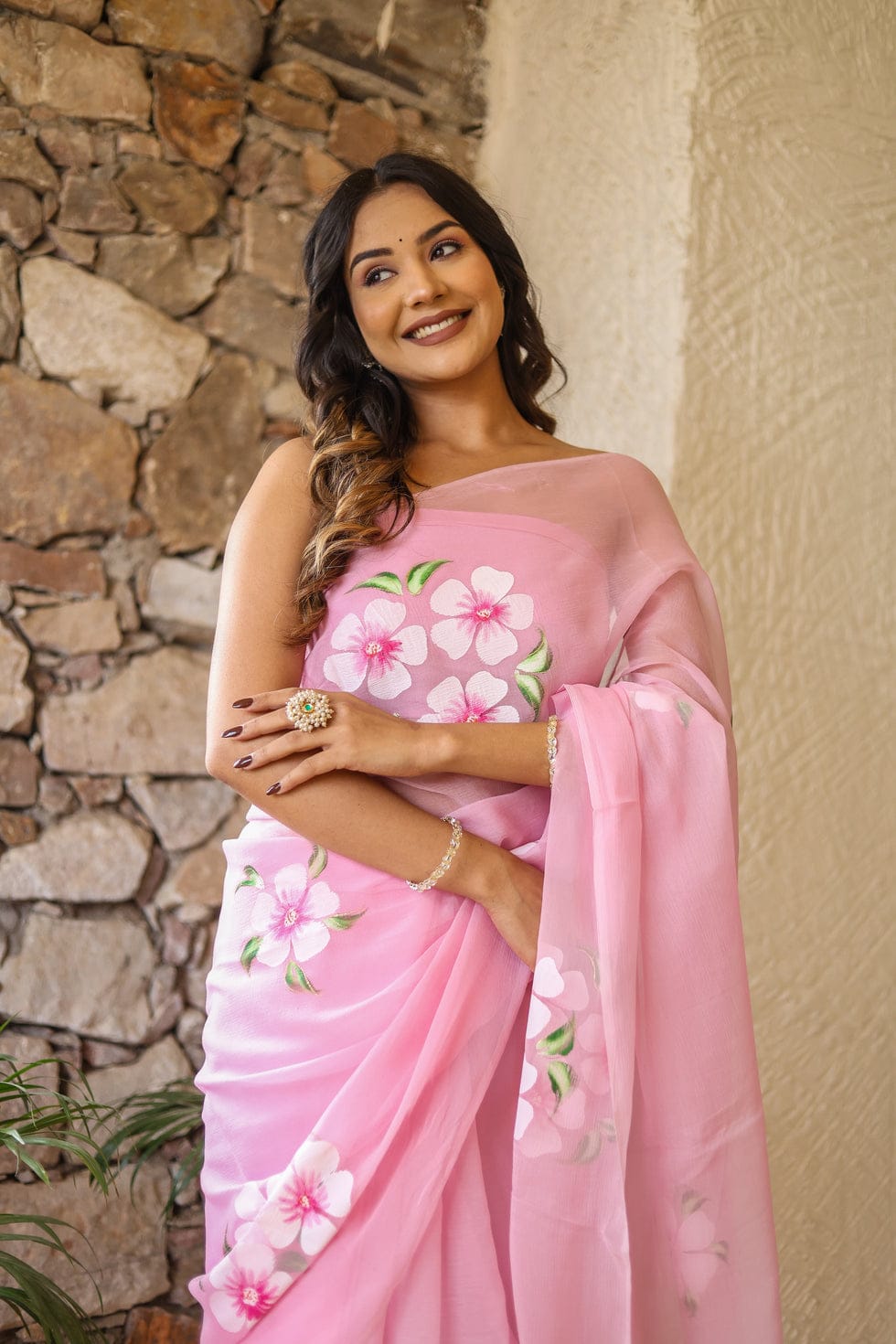 1 MIN READY TO WEAR SAREE IN PURE SOFT GEORGETTE WITH BLOUSE