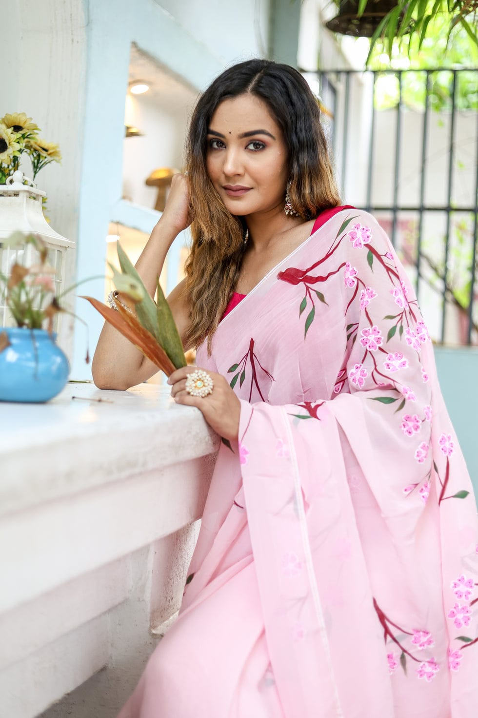 1 MIN READY TO WEAR SAREE IN PURE SOFT GEORGETTE WITH BLOUSE