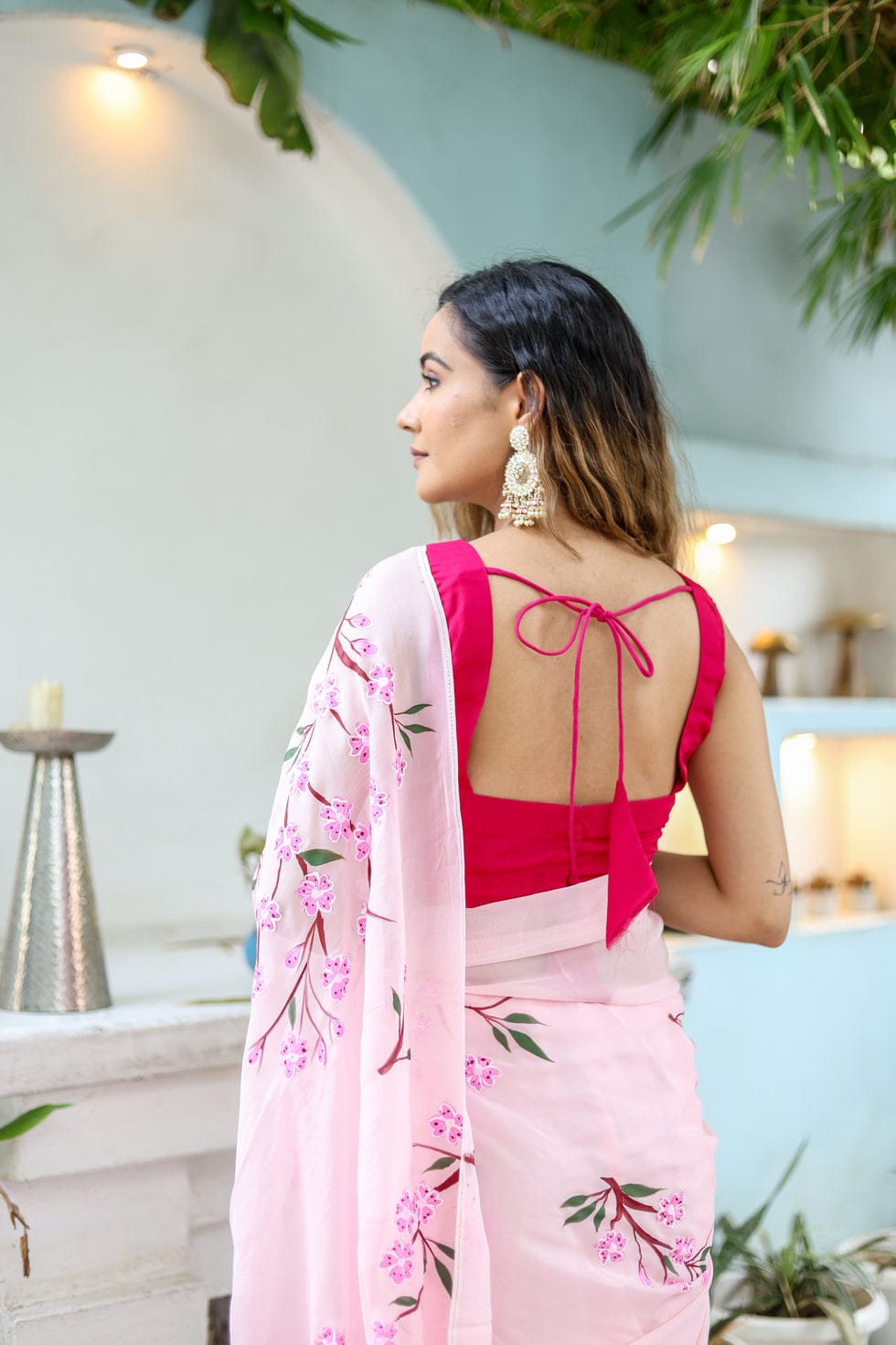 1 MIN READY TO WEAR SAREE IN PURE SOFT GEORGETTE WITH BLOUSE