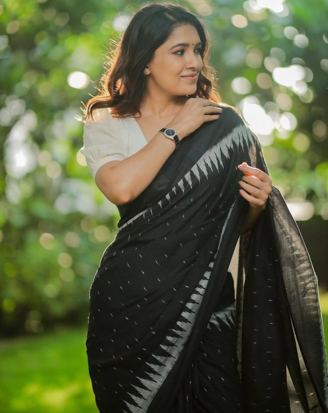 1 MINUTE READY TO WEAR PURE SOFT LINEN SILK SAREE