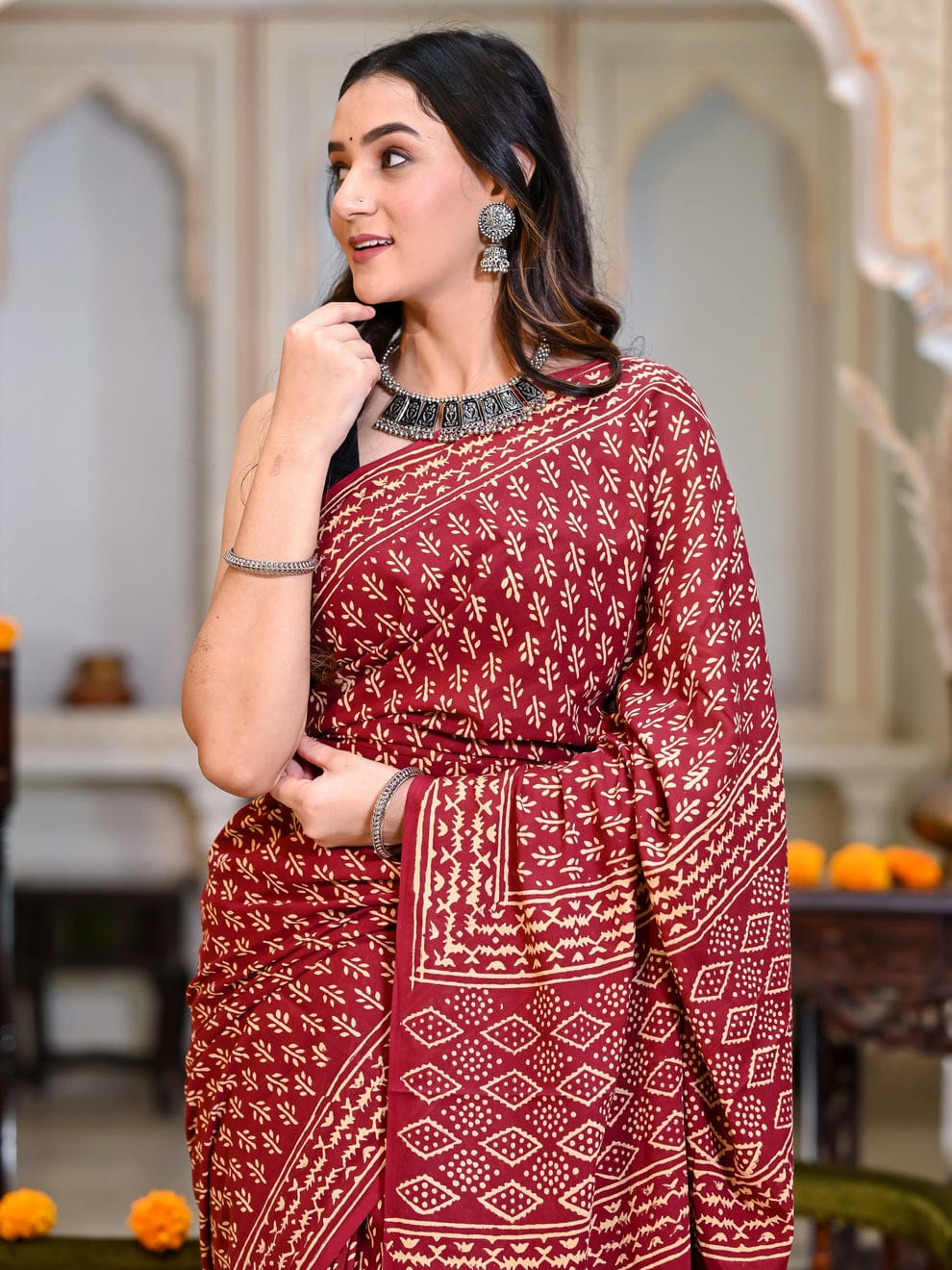 1 MINUTE READY TO WEAR PURE SOFT LINEN SILK SAREE