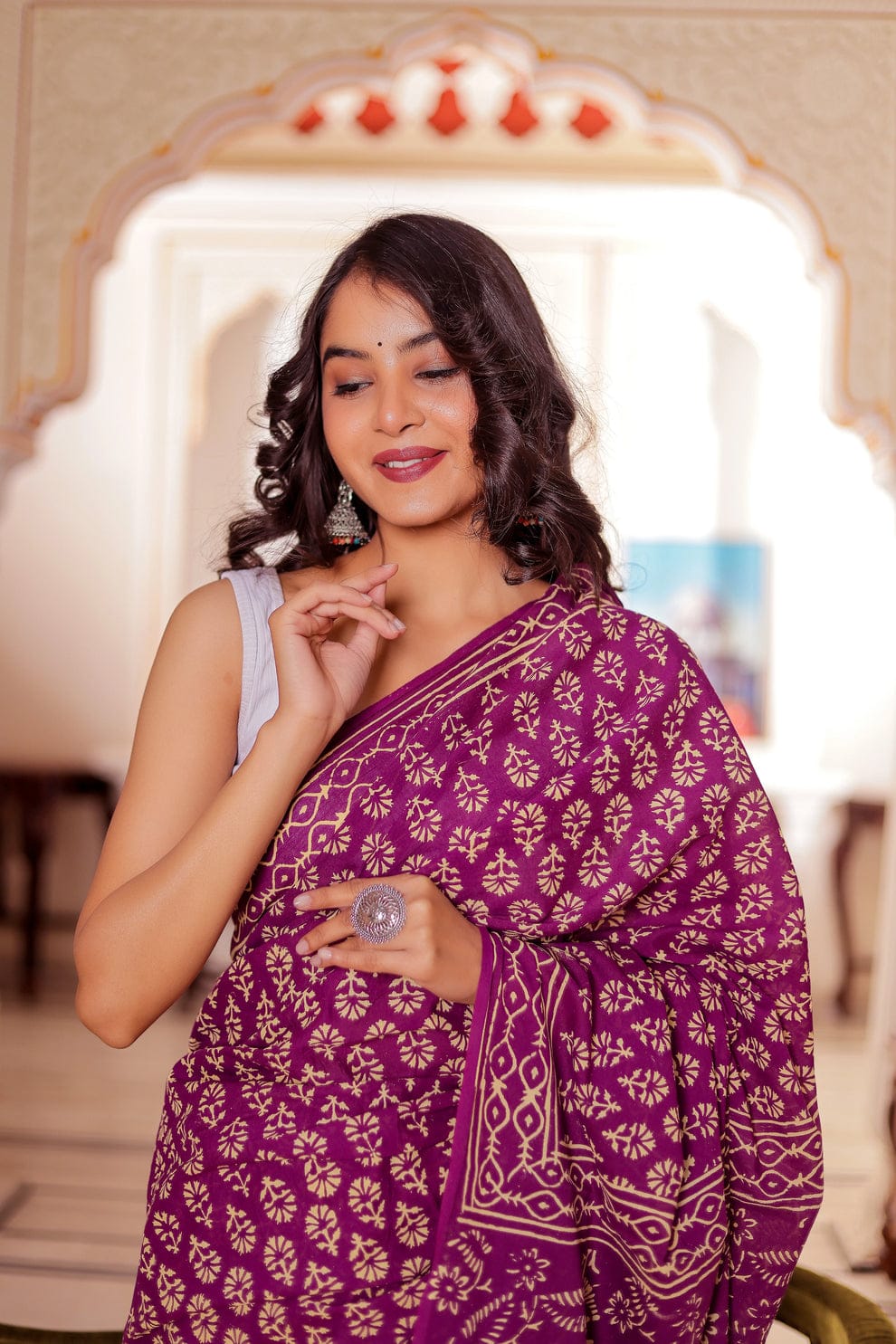 1 MINUTE READY TO WEAR PURE SOFT LINEN SILK SAREE