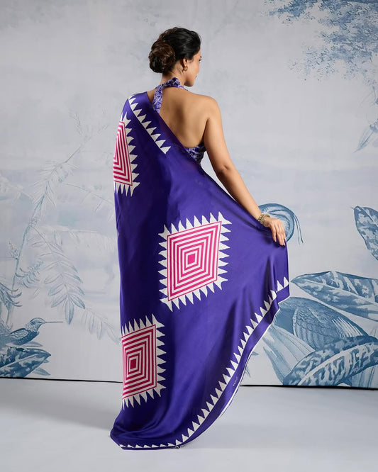 1 MIN READY TO WEAR DIGITAL PRINTED CRAPE SILK SAREE