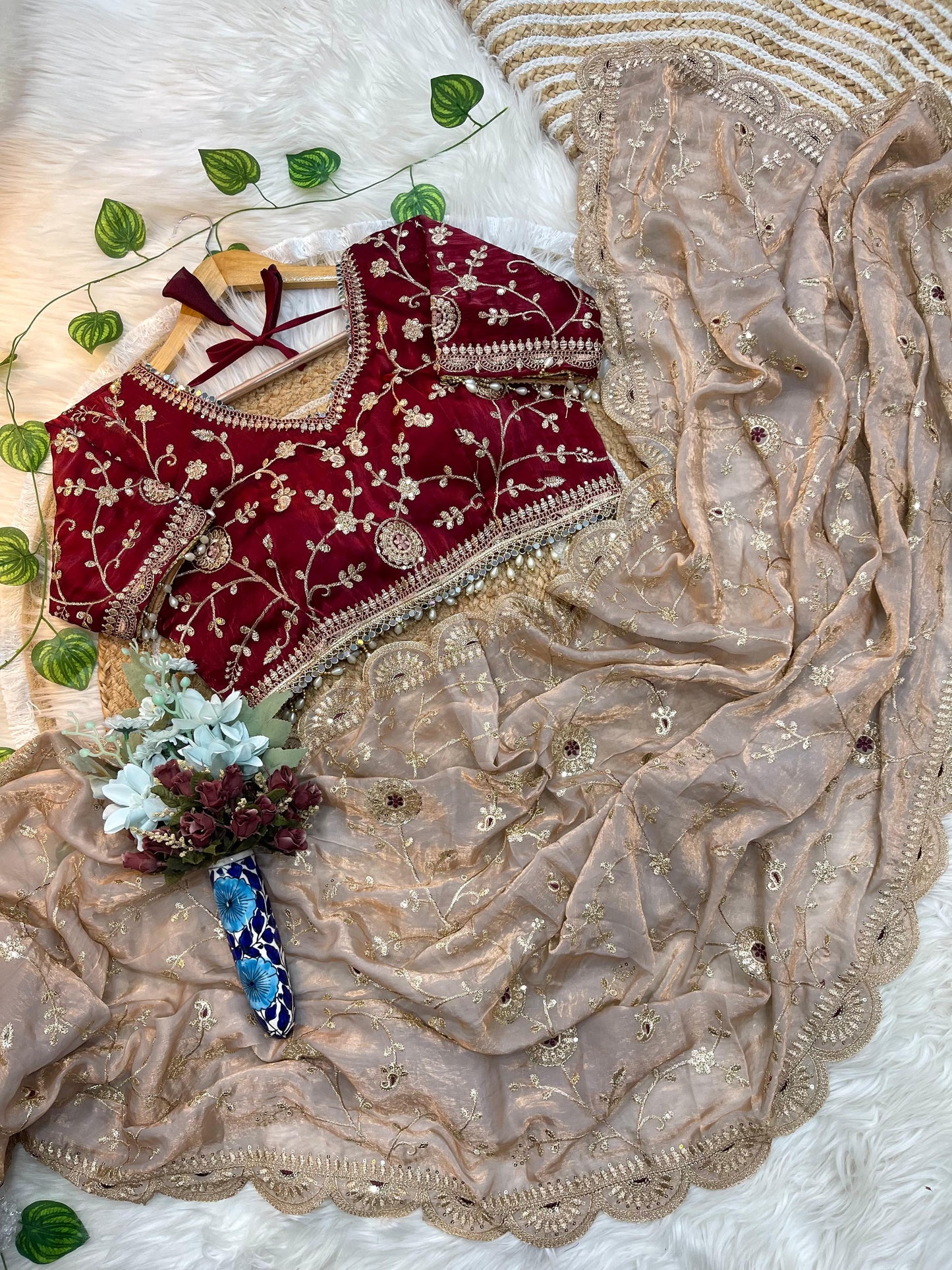 BEAUTIFUL PARTY WEAR TRADITIONAL SOFT FENDY SILK SAREE