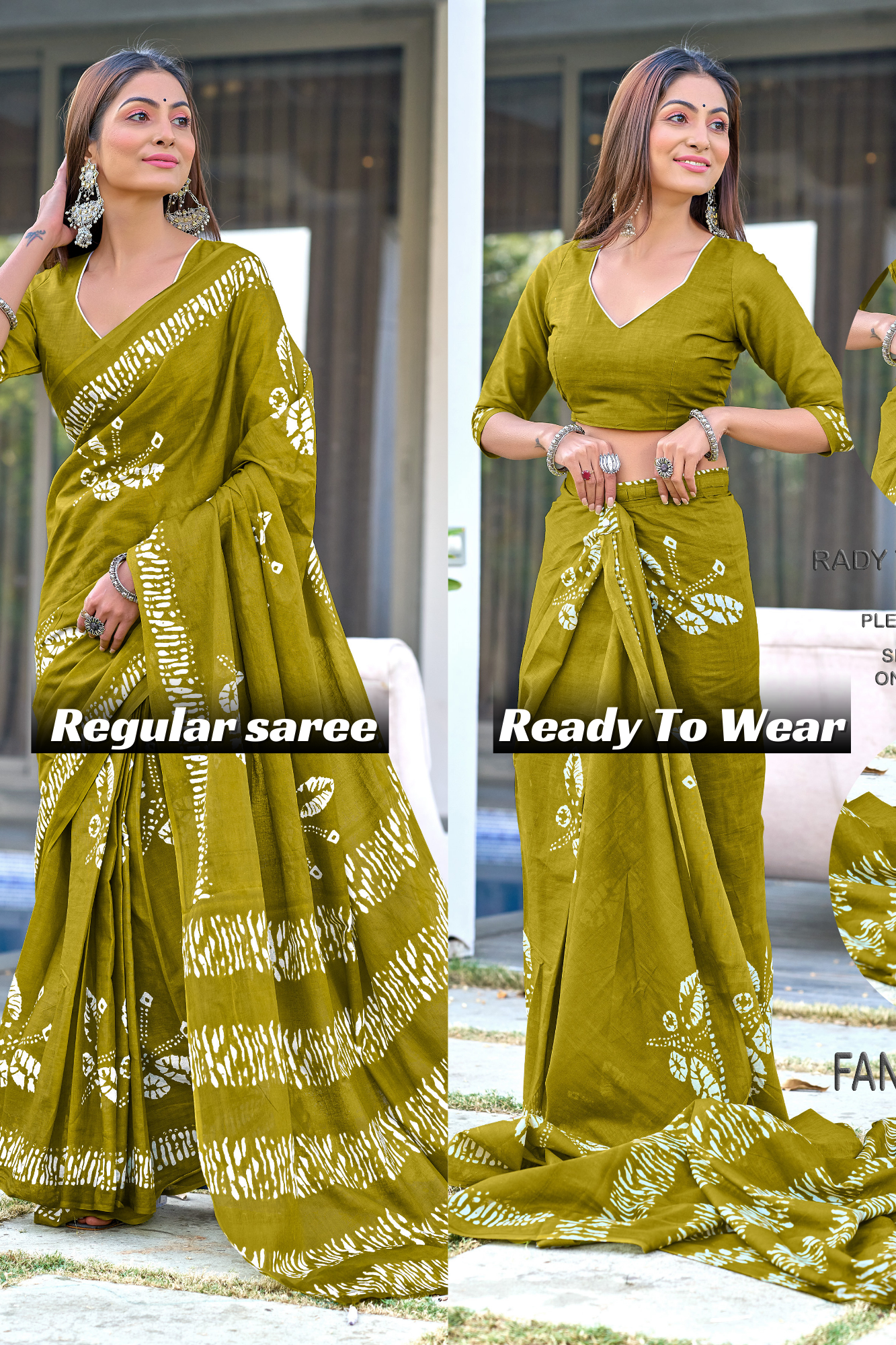 PURE COTTON FANCY BAGRU BLOCK PRINT SAREES