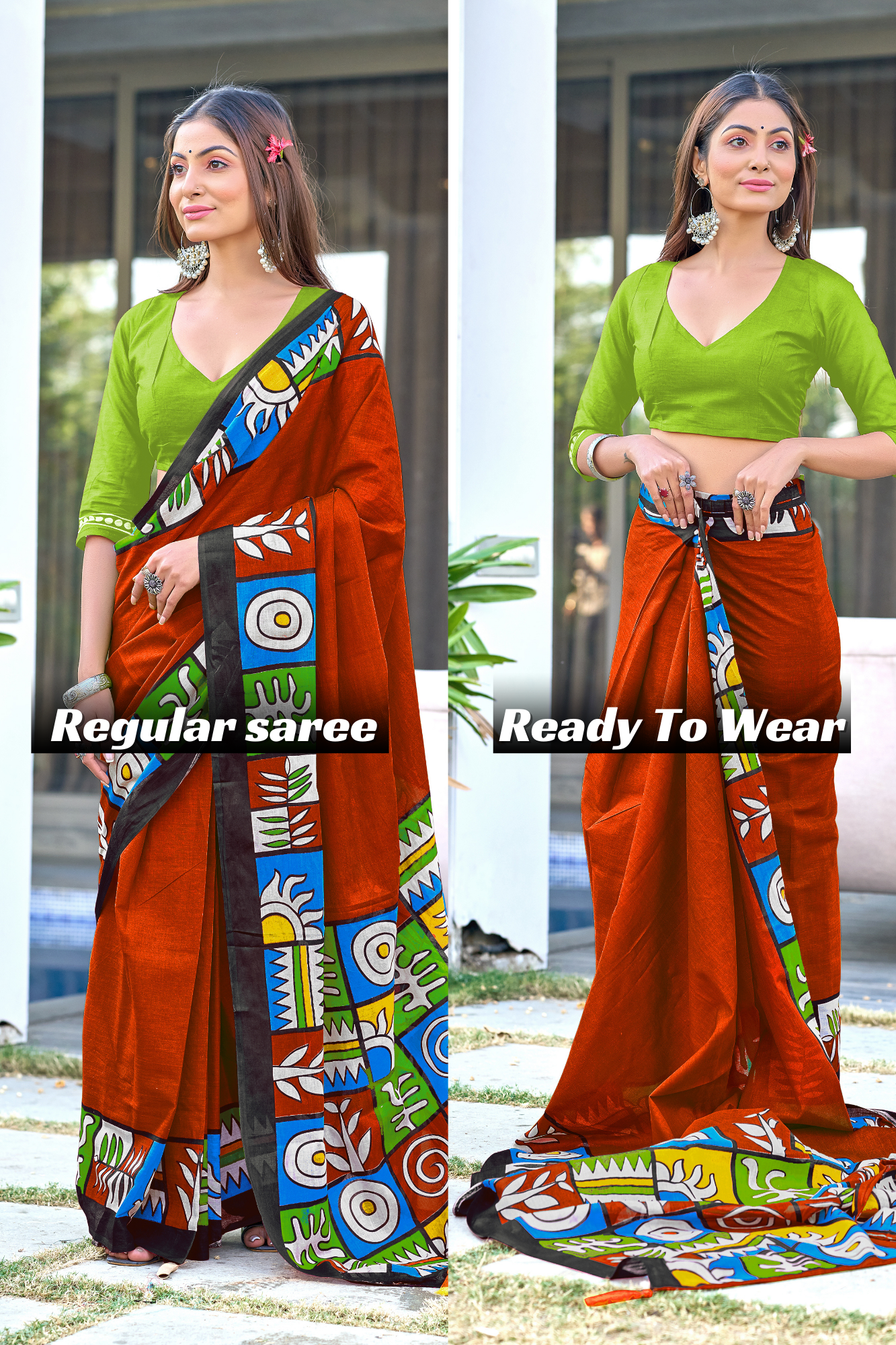 PURE COTTON FANCY BAGRU BLOCK PRINT SAREES