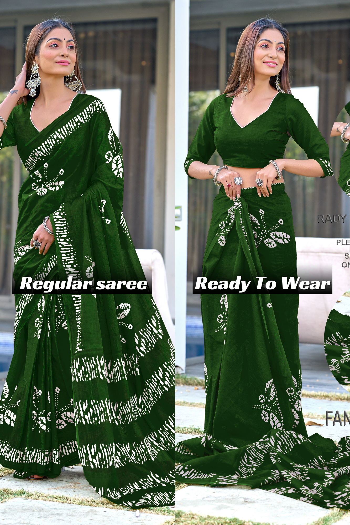 PURE COTTON FANCY BAGRU BLOCK PRINT SAREES