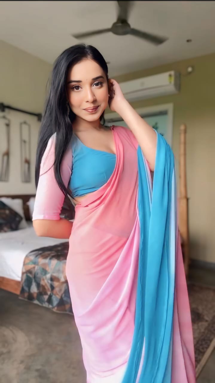 1 MIN READY TO WEAR SAREE IN IMPORTED GEORGETTE WITH BLOUSE