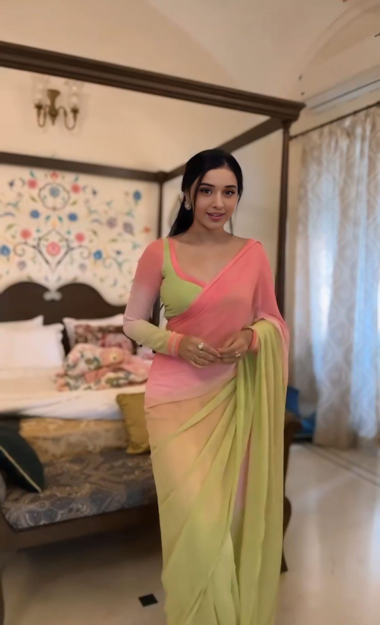 1 MIN READY TO WEAR SAREE IN IMPORTED GEORGETTE WITH BLOUSE