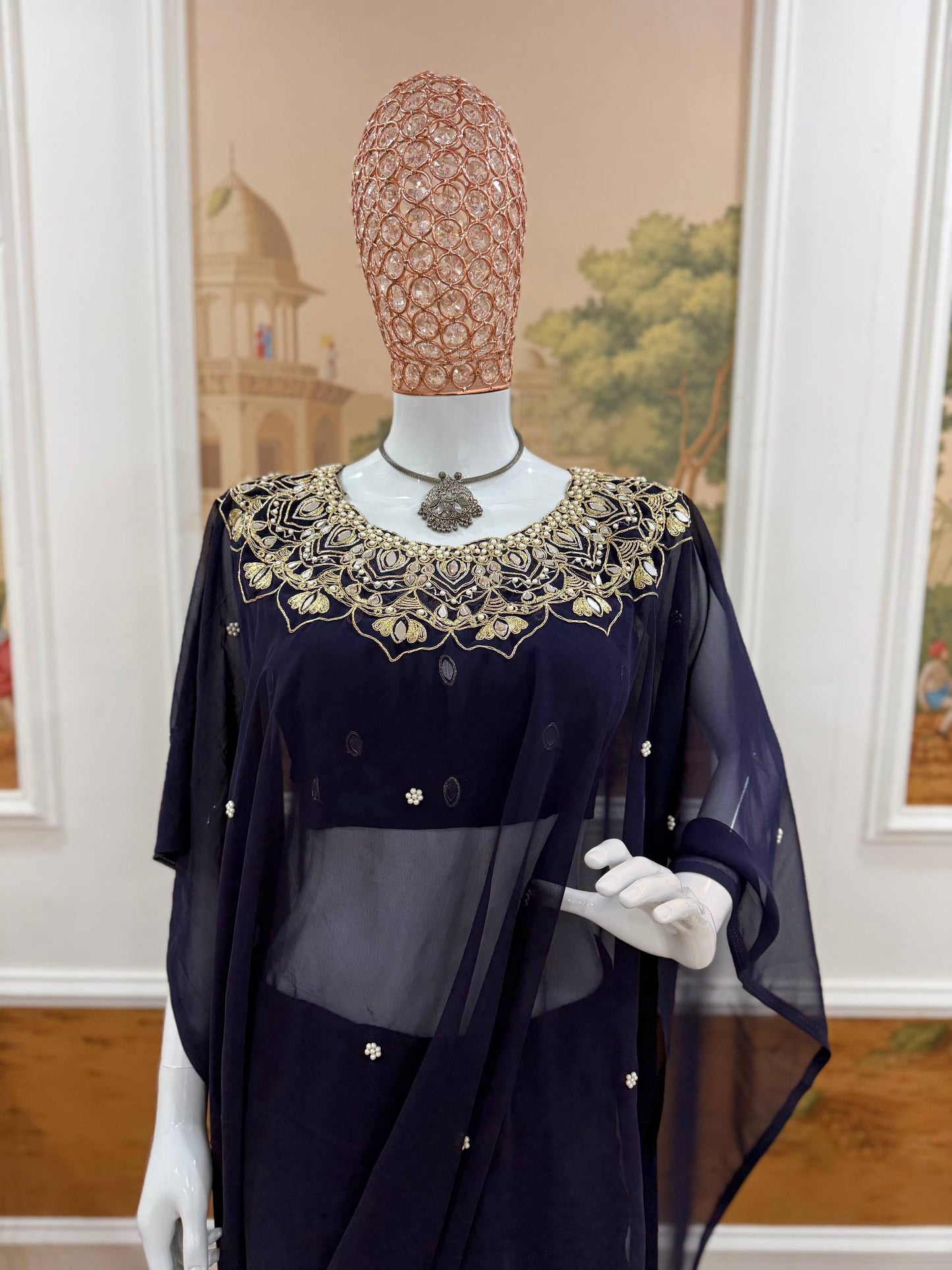 2 STYLES HAND WORKED, DRAPE SAREE WITH STITCHED BLOUSE