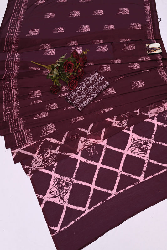 POCKET SAREE WITH READY TO WEAR PURE SOFT MUL MUL COTTON SILK SAREE