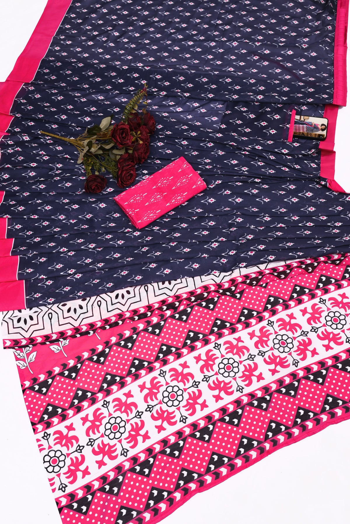 POCKET SAREE WITH READY TO WEAR PURE SOFT MUL MUL COTTON SILK SAREE