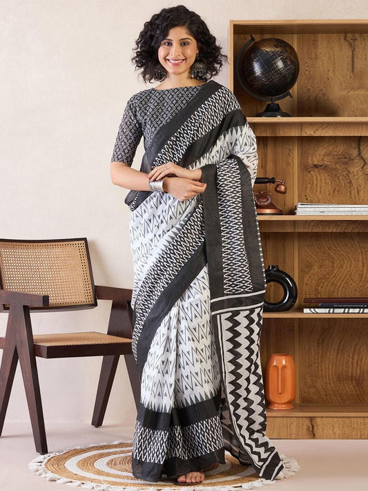 POCKET SAREE WITH READY TO WEAR PURE SOFT MUL MUL COTTON SILK SAREE
