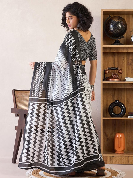 POCKET SAREE WITH READY TO WEAR PURE SOFT MUL MUL COTTON SILK SAREE
